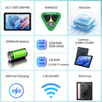 UNIWA UTAB R1040 IP67防水堅牢タブレットPC、8GB+128GB、10.1インチ Android 15 Mediatek MT8786 オクタコア、ネットワーク：4G、USプラグ、UTAB R1040
