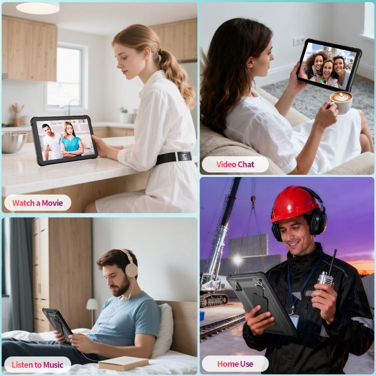 UNIWA UTAB R1040 IP67防水堅牢タブレットPC、8GB+128GB、10.1インチ Android 15 Mediatek MT8786 オクタコア、ネットワーク：4G、USプラグ、UTAB R1040