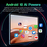 BDF P70 10.1インチ 4G LTE タブレットPC、4GB+64GB、Android 10 MTK6750 オクタコア、デュアルSIM対応、EUプラグ、6GB+128GB、EUプラグ
