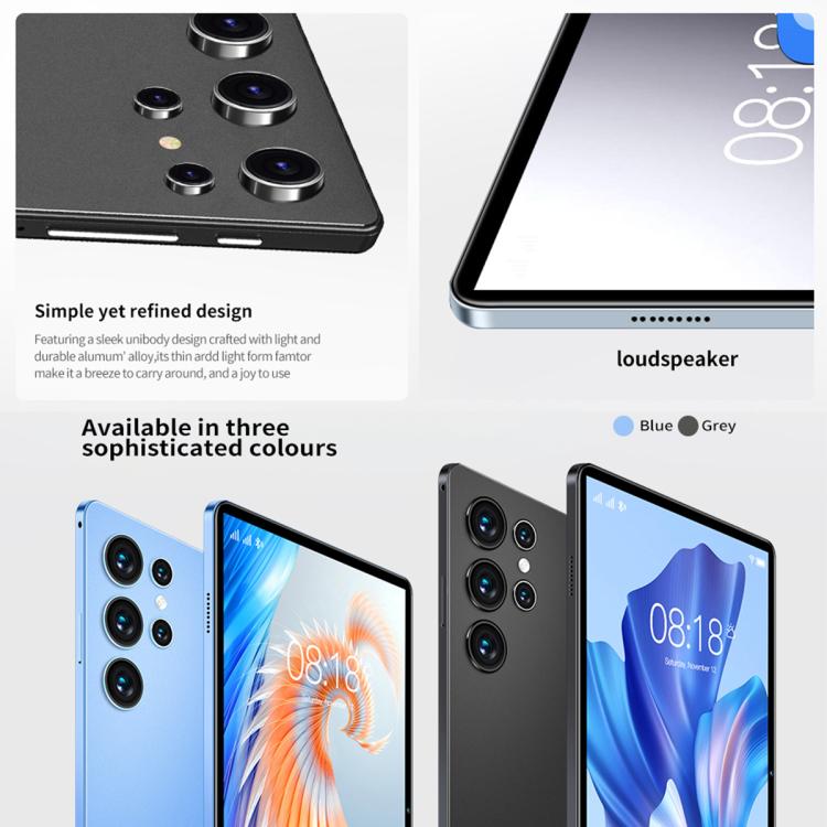 BDF H39 10.1インチ 4G LTE タブレットPC、6GB+128GB、Android 10 MTK6750 オクタコア、デュアルSIM対応、EUプラグ、8GB+256GB、EUプラグ