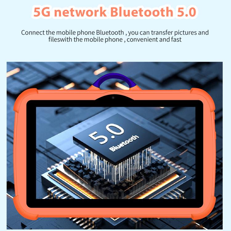 BDF C8 7 inch WiFi Kids Tablet PC, 2GB+32GB, Android 8.1 MTK6735 Octa Core CPU, US Plug, 4GB+64GB