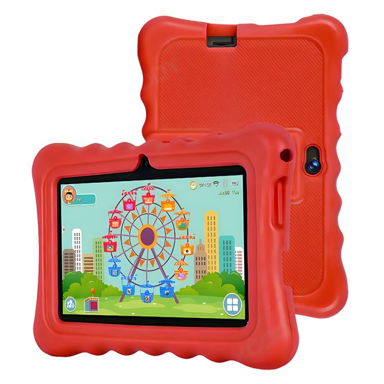 BDF T7 7インチ WiFi キッズタブレットPC シリコンケース付き、1GB+16GB、Android 8.1 MTK6735 クアッドコアCPU、USプラグ、3GB+32GB