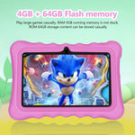 BDF T7 7インチ WiFi キッズタブレットPC シリコンケース付き、2GB+32GB、Android 8.1 MTK6735 クアッドコアCPU、USプラグ、4GB+64GB