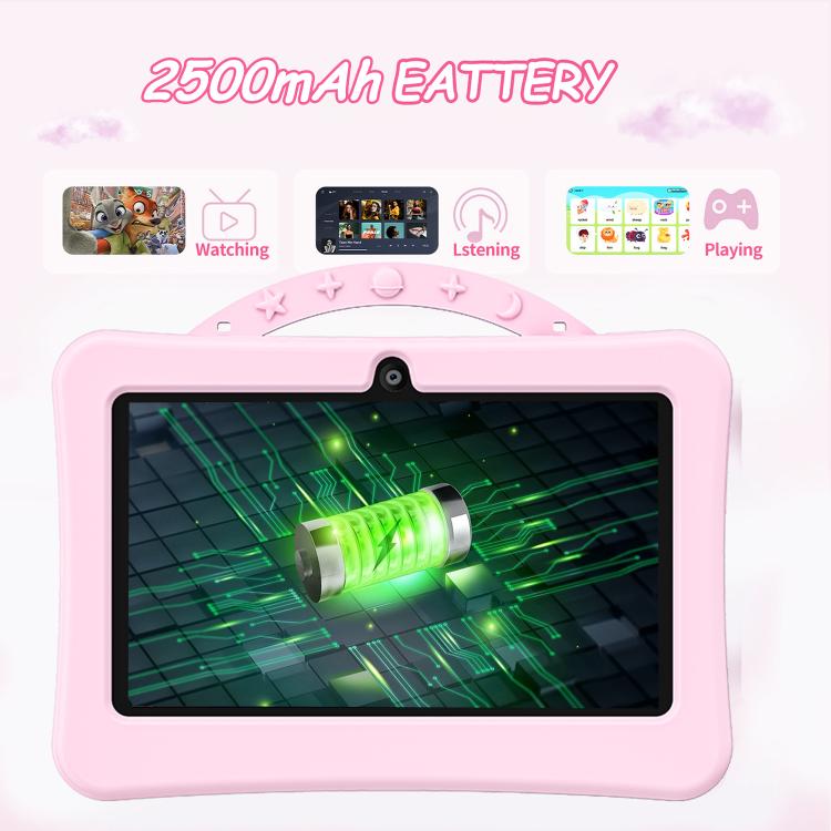 BDF 7インチ WiFi キッズタブレットPC 携帯用宇宙飛行士シリコンケース付き、1GB+16GB、Android 8.1 MTK6735 クアッドコアCPU、米国プラグ、3GB+32GB