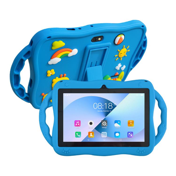 BDF 7インチ WiFi キッズタブレットPC キリンシリコンケース付き、1GB+16GB、Android 8.1 MTK6735 クアッドコアCPU、米国プラグ、3GB+32GB