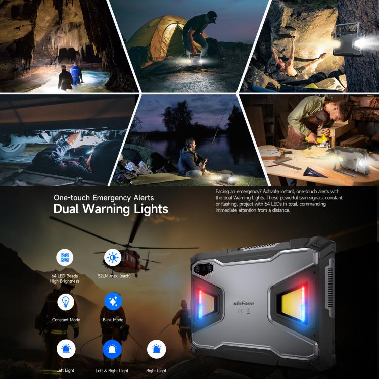 Ulefone Armor Pad 5 Ultra 耐衝撃タブレットPC、12GB+512GB、11インチ Android 15 MediaTek Dimensity 7400X オクタコア 5Gネットワーク、EUプラグ、Armor Pad 5 Ultra