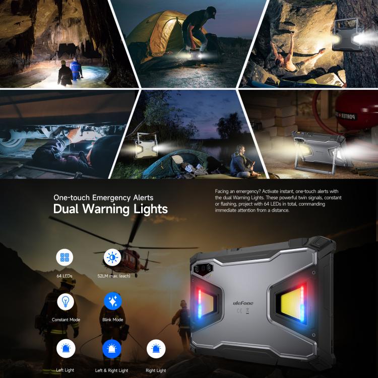 Ulefone Armor Pad 5 Pro 耐衝撃タブレットPC、12GB+512GB、11インチ Android 15 MediaTek Dimensity 7400X オクタコア 5Gネットワーク、EUプラグ、Armor Pad 5 Pro