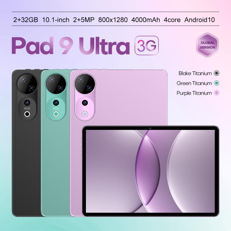 Pad 9 Ultra 10.1インチ 3G通話対応タブレットPC、2GB+32GB、Android 10 MTK6737 クアッドコア、USプラグ、USプラグ