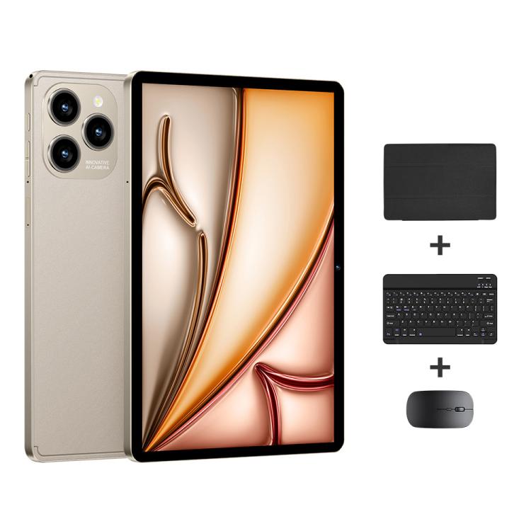 Pad 8 Pro 10.1インチ 4G LTE タブレットPCコンボセット、4GB+32GB、Android 10 MT6755 オクタコア、キーボード／マウス／レザーケース付き、USプラグ、USプラグ