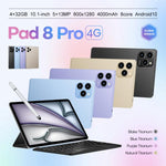 Pad 8 Pro 10.1インチ 4G LTE タブレットPCコンボセット、4GB+32GB、Android 10 MT6755 オクタコア、キーボード／マウス／レザーケース付き、USプラグ、USプラグ