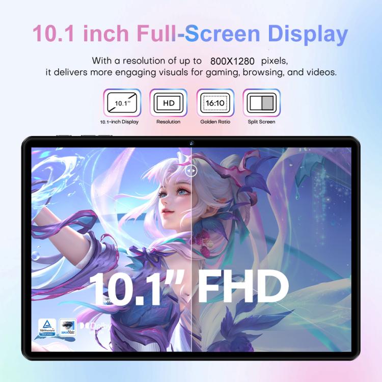 Pad 8 Pro 10.1インチ 4G LTE タブレットPCコンボセット、4GB+32GB、Android 10 MT6755 オクタコア、キーボード／マウス／レザーケース付き、USプラグ、USプラグ
