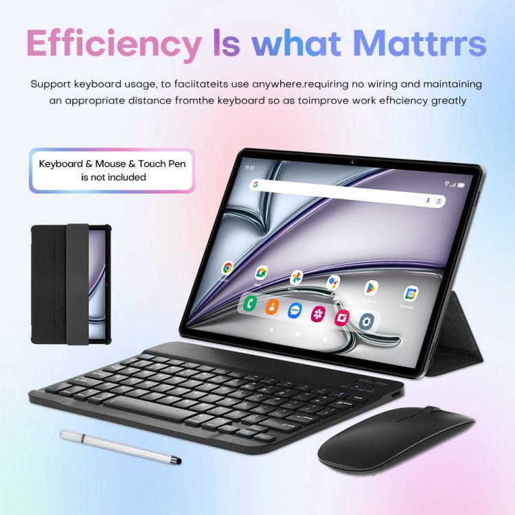 Pad 8 Pro 10.1インチ 4G LTE タブレットPCコンボセット、4GB+32GB、Android 10 MT6755 オクタコア、キーボード／マウス／レザーケース付き、USプラグ、USプラグ