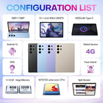 Pad 9 Pro 10.1インチ 4G LTE タブレットPCコンボセット、4GB+32GB、Android 10 MT6755 オクタコア、キーボード／マウス／レザーケース付き、USプラグ、USプラグ