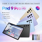 Pad 9 Pro 10.1インチ 4G LTE タブレットPCコンボセット、4GB+32GB、Android 10 MT6755 オクタコア、キーボード／マウス／レザーケース付き、EUプラグ、EUプラグ
