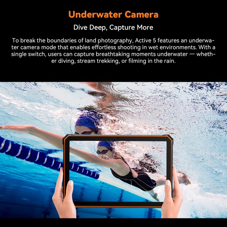 Blackview Active 5 4G 耐衝撃タブレット、8GB+128GB、8.68インチ Android 14 Unisoc UMS9230E T615 オクタコア、グローバル版 Google Play対応、Active 5