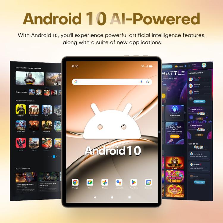 Pad 8 Ultra 10.1インチ 3G通話対応タブレットPC、3GB+32GB、Android 10 MTK6755 オクタコア、UKプラグ、UKプラグ