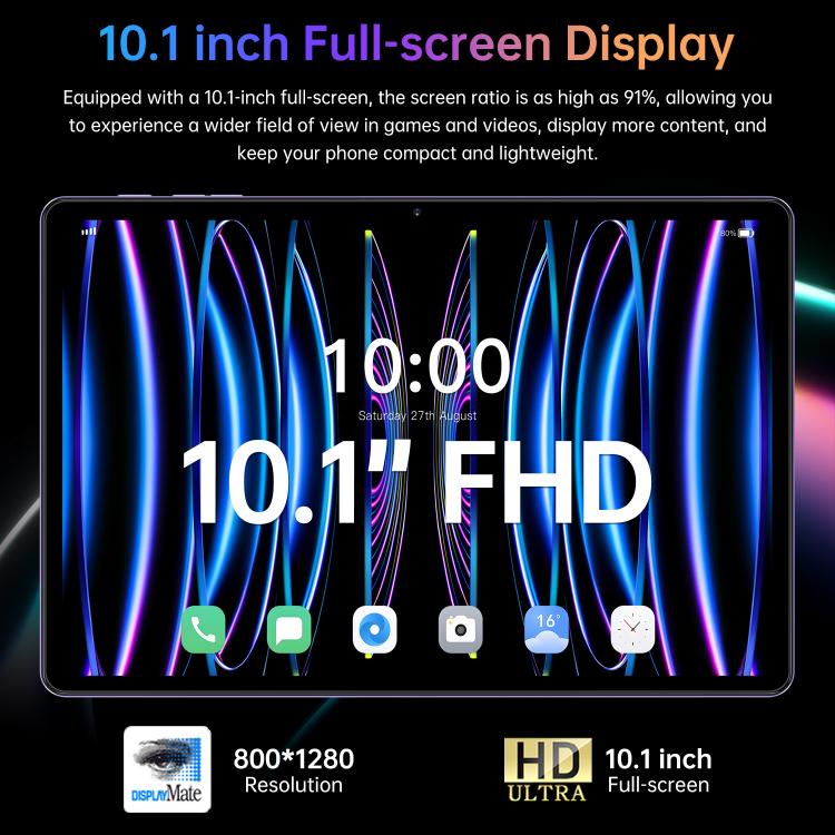 Pad 16 Pro 10.1インチ 4G LTEタブレットPC、4GB+32GB、Android 10 MTK6755 オクタコア、UKプラグ、UKプラグ
