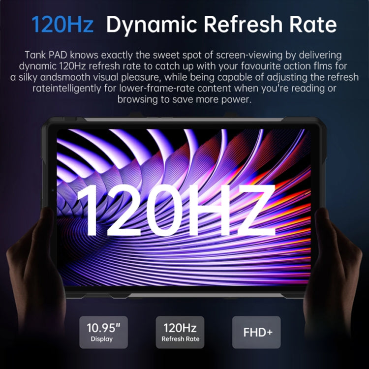 Unihertz 8849 Tank Pad ラギッドタブレットPC＆プロジェクター、16GB+512GB、10.95インチ Android 14 Dimensity 8200 オクタコア 5Gネットワーク、EUプラグ、Tank Pad 5Gネットワーク