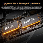 OUKITEL RT3 Pro 4G ネットワーク IP68/IP69K ラギッドタブレット、4GB+128GB、8.0インチ Android 14 MediaTek G81 オクタコア デュアルSIM対応、EUプラグ、RT3 Pro 4GB+128GB