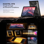 OUKITEL RT9 4G ネットワーク IP68/IP69K ラギッドタブレット、6GB+256GB、11インチ Android 14 Unisoc T606 オクタコア デュアルSIM対応、EUプラグ、RT9 6GB+256GB