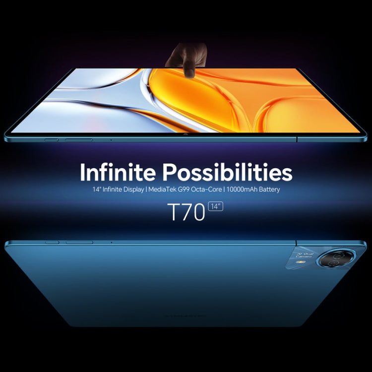 Teclast T70 4G LTE タブレットPC、8GB+256GB、14インチ Android 14 MediaTek Helio G99 オクタコア、デュアルSIM対応、T70