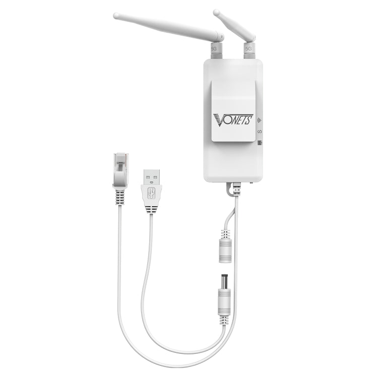 VONETS VAP11S-5G ミニワイヤレスブリッジ 900Mbps WiFiリピーター 2アンテナ＆ファン付き