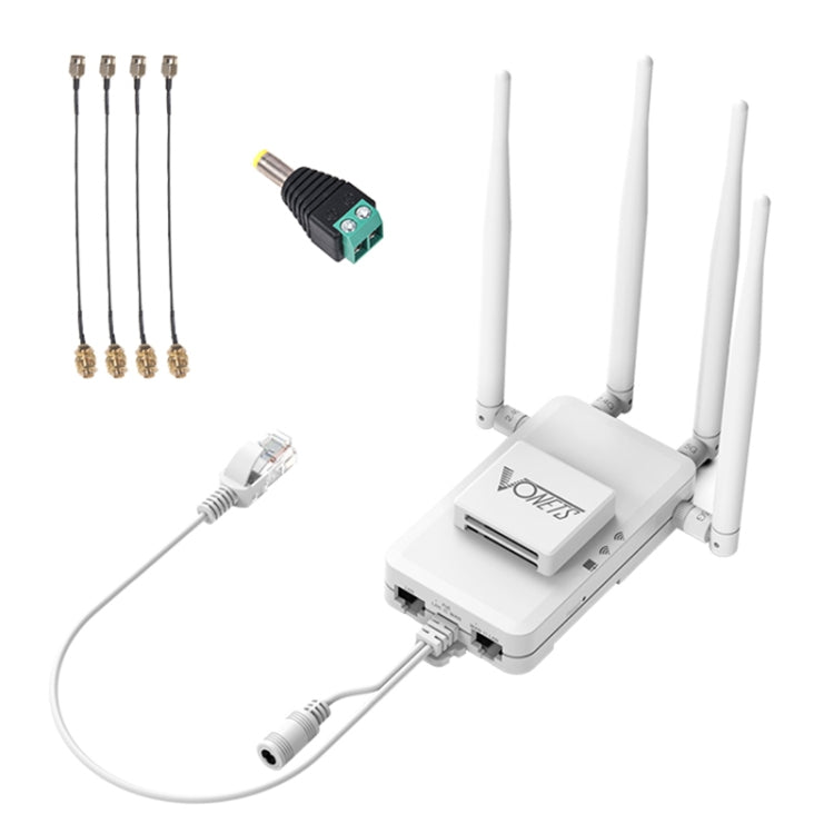 VONETS VAR1200-H 1200Mbps ワイヤレスブリッジ 外部アンテナ デュアルバンドWiFiリピーター、4本アンテナ＋DCアダプターセット付き、VAR1200-H 4本アンテナ＋DCアダプターセット付き