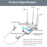 VONETS VAR1200-H 1200Mbps ワイヤレスブリッジ 外部アンテナ デュアルバンドWiFiリピーター、4本アンテナ＋DCアダプターセット付き、VAR1200-H 4本アンテナ＋DCアダプターセット付き