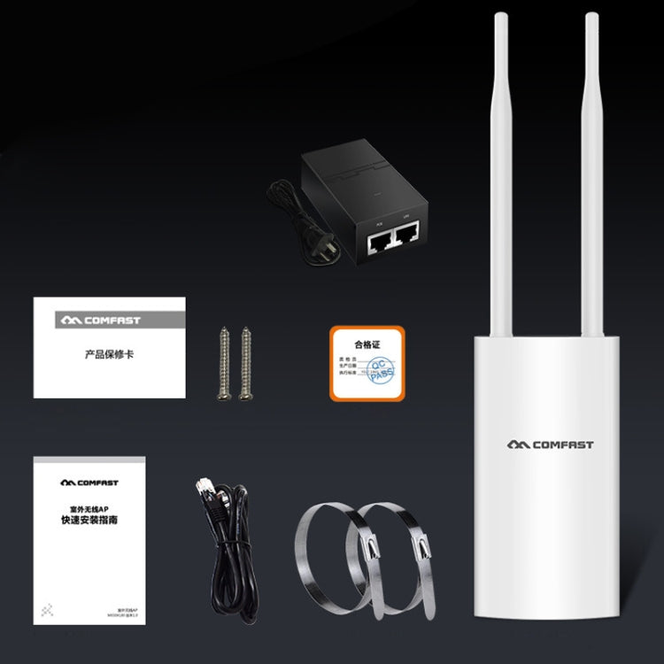 COMFAST CF-EW72 1200Mbps 屋外防水 信号増幅器 ワイヤレスルーターリピーター WIFI基地局 2アンテナ付き、CF-EW72 北米版