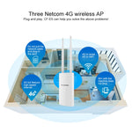 COMFAST CF-E5 300Mbps 4G 屋外防水 信号増幅器 ワイヤレスルーターリピーター WIFI基地局 2アンテナ付き、アジア太平洋版、CF-E5、アジア太平洋版