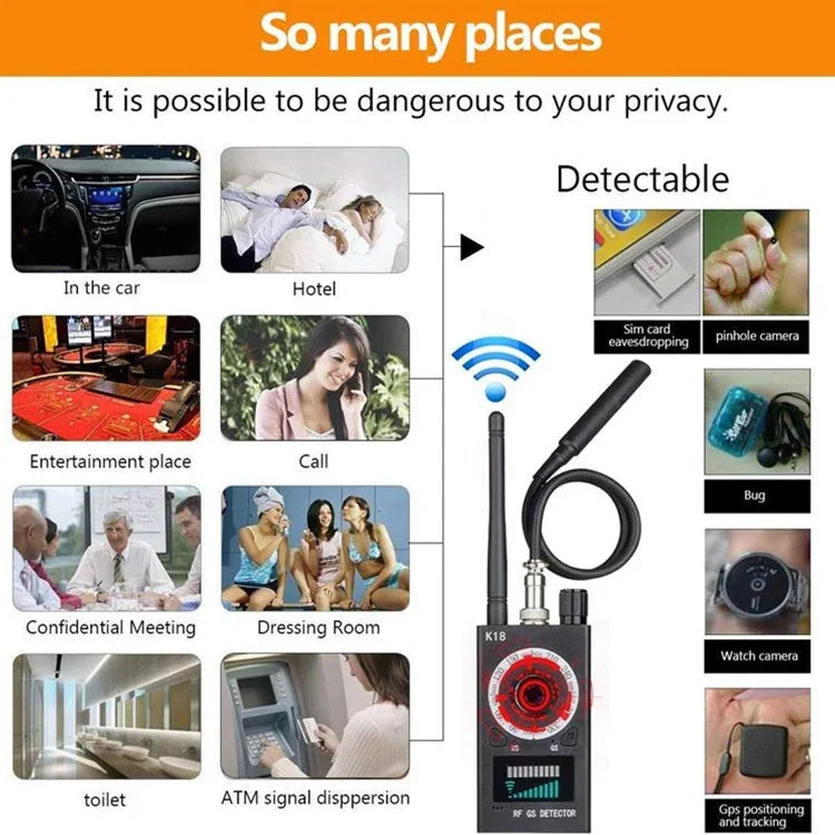 K18 盗撮防止 ワイヤレスGPS検出器 ワイヤレス信号検出器, K18