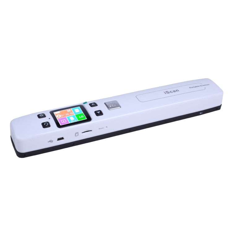 iScan02 ダブルローラー モバイルドキュメント ポータブル ハンドヘルドスキャナー LEDディスプレイ対応、1050DPI / 600DPI / 300DPI / PDF / JPG / TF対応、iScan02 ホワイト、iScan02 ブラック