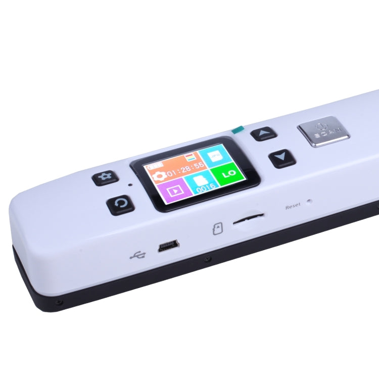 iScan02 ダブルローラー モバイルドキュメント ポータブル ハンドヘルドスキャナー LEDディスプレイ対応、1050DPI / 600DPI / 300DPI / PDF / JPG / TF対応、iScan02 ホワイト、iScan02 ブラック