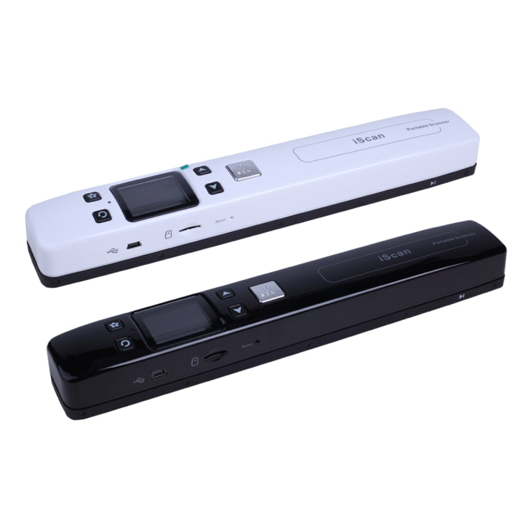 iScan02 ダブルローラー モバイルドキュメント ポータブル ハンドヘルドスキャナー LEDディスプレイ対応、1050DPI / 600DPI / 300DPI / PDF / JPG / TF対応、iScan02 ホワイト、iScan02 ブラック