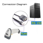 Symbol LS2208用2m RS232からRJ45スキャナーシリアルデータケーブル、RS232からRJ45