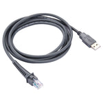 Symbol LS2208 / 2208AP / LS4278用2m USB AオスからRJ45スキャナーシリアルデータケーブル、USB AオスからRJ45