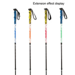 135cm Adjustable Portable Height Outdoor Aluminum Trekking Poles, Red#135cm, Green#135cm