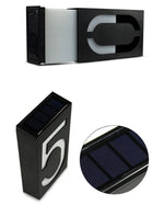 0.36W ソーラー電源壁掛け6LED照明 ドアプレートランプ 住宅番号ポーチライト ソーラーパネル付き(1)、-1.0、-2.0、-3.0、-4.0、-5.0、-6.0、-7.0、-8.0、-9.0、0.0