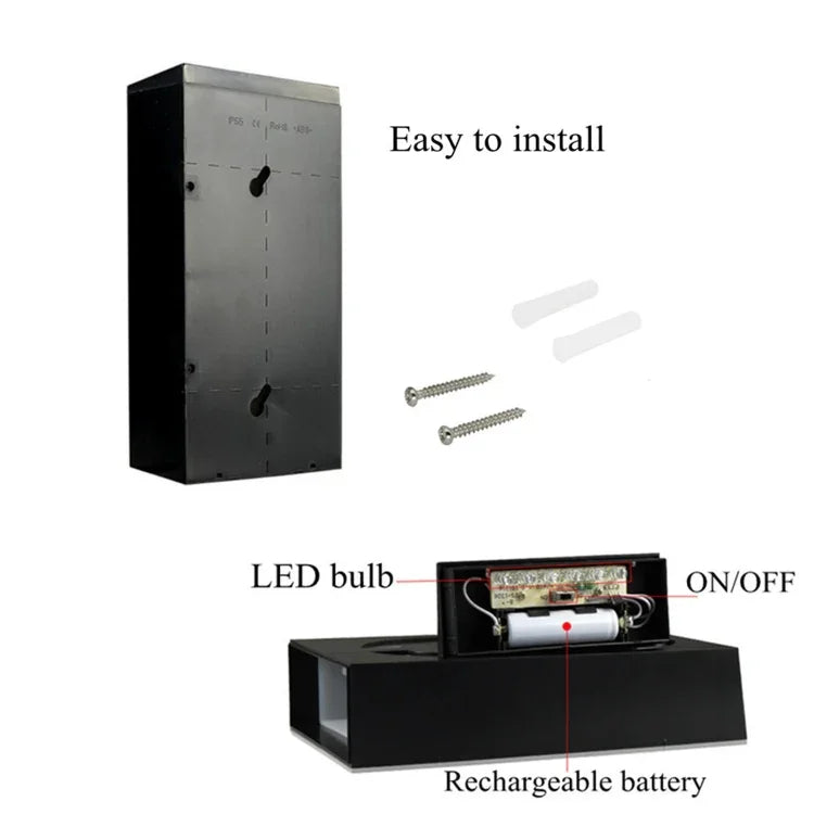 0.36W ソーラー電源壁掛け6LED照明 ドアプレートランプ 住宅番号ポーチライト ソーラーパネル付き(1)、-1.0、-2.0、-3.0、-4.0、-5.0、-6.0、-7.0、-8.0、-9.0、0.0