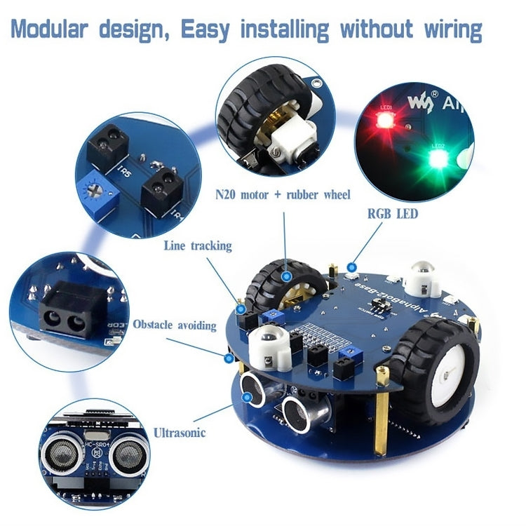 Waveshare AlphaBot2 Arduino用ロボット組み立てキット（Arduinoコントローラーなし）、Arduino用（Arduinoコントローラーなし）