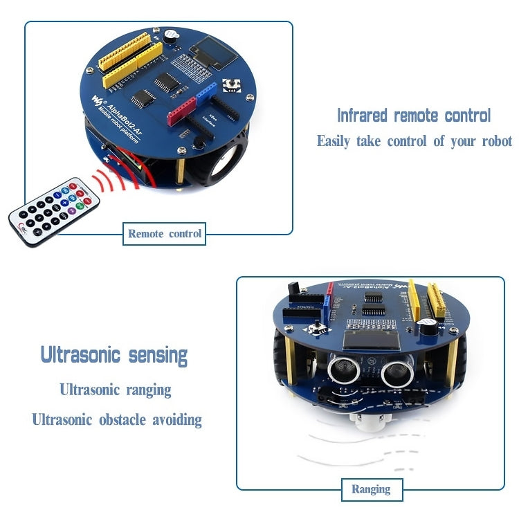 Waveshare AlphaBot2 Arduino用ロボット組み立てキット（Arduinoコントローラーなし）、Arduino用（Arduinoコントローラーなし）