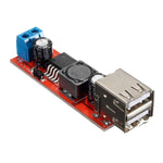 LDTR-WG0257 デュアルUSB 9V/12V/24V/36Vから5Vコンバーター DC-DC 3Aステップダウン電源モジュール、9V-36Vから5V 3A