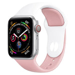 Apple Watch Series 3 & 2 & 1 42mm用 ダブルカラ―シリコンウォッチバンド（ライトブルー＋ライトピンク）