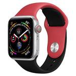 Apple Watch Series 3 & 2 & 1 42mm用 ダブルカラ―シリコンウォッチバンド（ライトブルー＋ライトピンク）