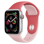 Apple Watch Series 3 & 2 & 1 42mm用 ダブルカラ―シリコンウォッチバンド（ライトブルー＋ライトピンク）