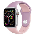 Apple Watch Series 3 & 2 & 1 42mm用 ダブルカラ―シリコンウォッチバンド（ライトブルー＋ライトピンク）