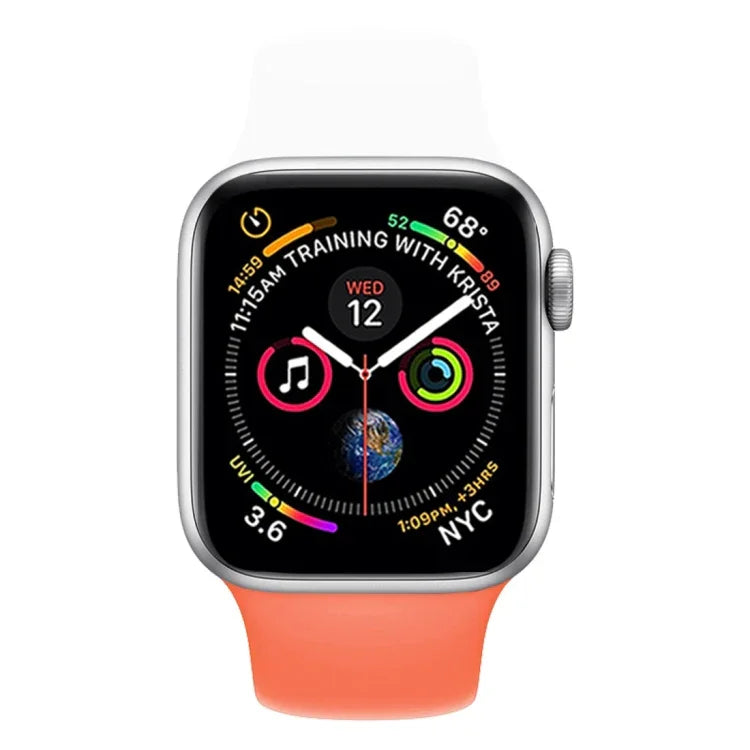Apple Watch Series 3 & 2 & 1 42mm用 ダブルカラ―シリコンウォッチバンド（ライトブルー＋ライトピンク）