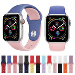 Apple Watch Series 3 & 2 & 1 42mm用 ダブルカラ―シリコンウォッチバンド（ライトブルー＋ライトピンク）