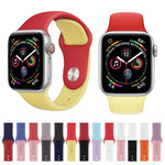 Apple Watch シリーズ 3 & 2 & 1 38mm 用 ダブルカラーシリコンウォッチバンド (ホワイト+レッド)