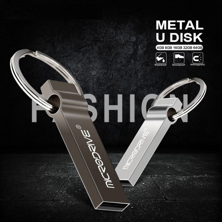 MicroDrive 4GB USB 2.0 メタルキーチェーン Uディスク、4GB